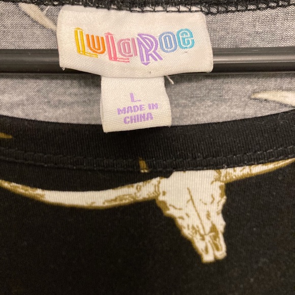 NWOT LuLaRoe Steer Head Carly Swing Dress Size L - Picture 2 of 3